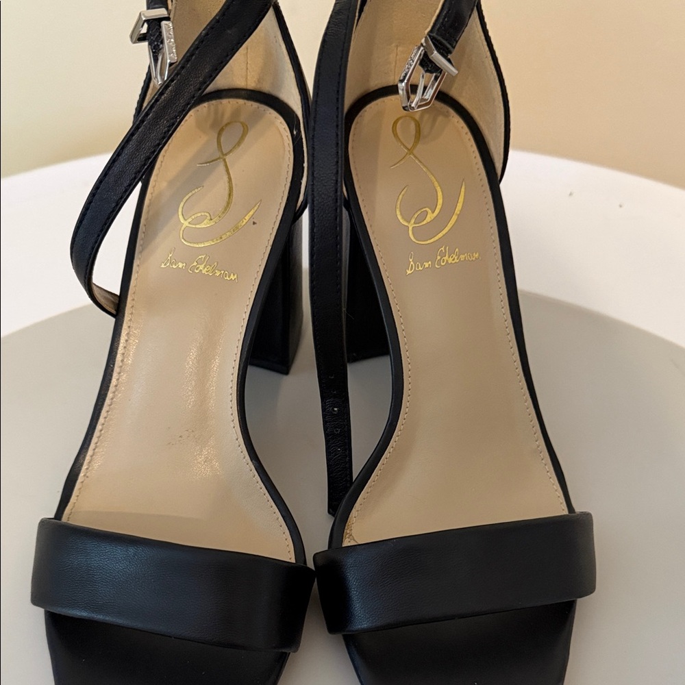 Sam Edelman Daniella Ankle Strap Sandal Black US 7M EUR 37 - Picture 3 of 5